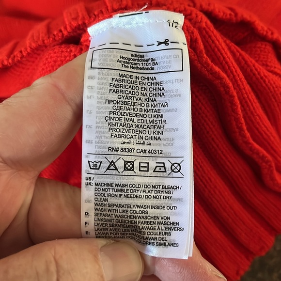 ADIDAS IVY PARK LADIES RED PINK TURTLE NECK SWEATER-M - Picture 5 of 10